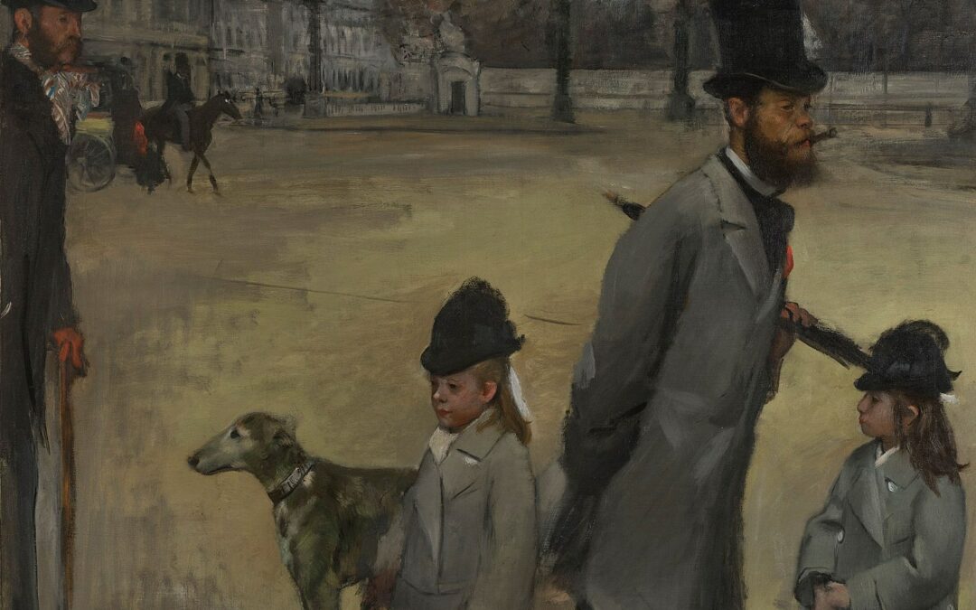 Edgar Degas „Ludovic Lepic und seine Töchter“ (um 1871)